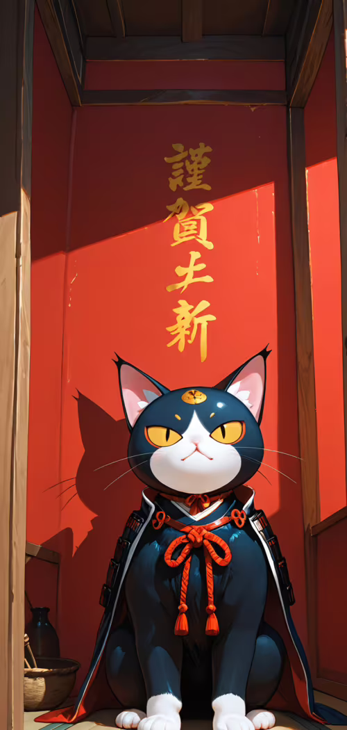 Иллюстрация в стиле аниме, изображающая чёрно-белого кота в смокинге, сидящего прямо.... UmiDigi Umidigi A3 Pro