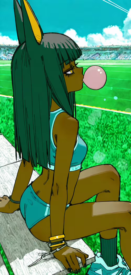 На иллюстрации изображена Анкха из игры Animal Crossing в виде девушки с тёмной кожей,... UmiDigi Umidigi A3 Pro