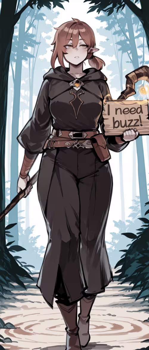 Эльф-маг с короткой каштановой стрижкой, одетый в тёмный плащ с капюшоном, стоит... Motorola Edge S