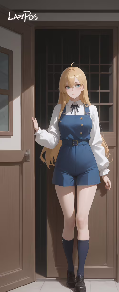 Молодая девушка в стиле аниме, с длинными светлыми волосами, одетая в длинное белое... Samsung Galaxy Z Flip 5G