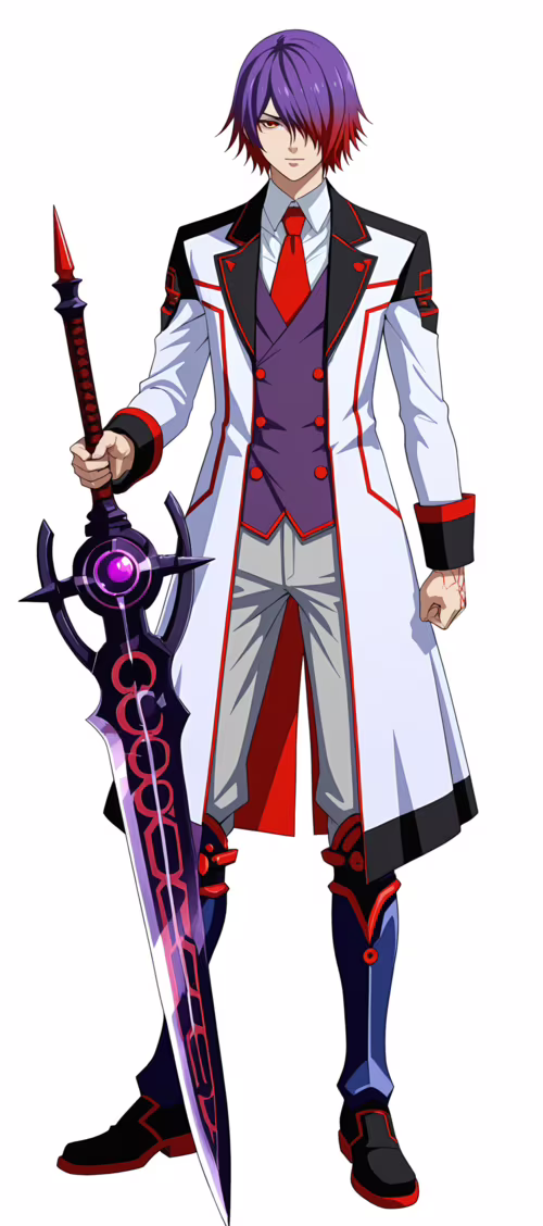 Изображение персонажа Макберна из видеоигры «Trails of Cold Steel» в полный рост.... Oppo A53s