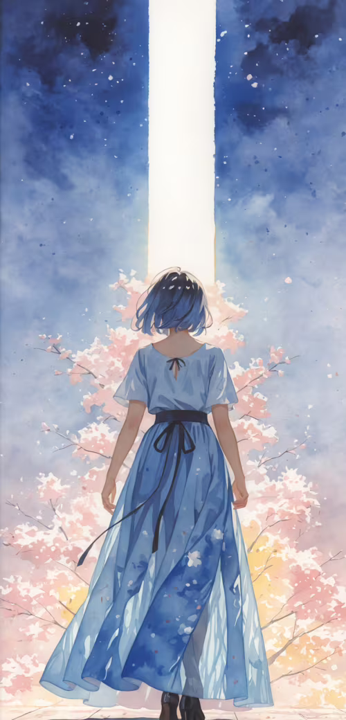 Иллюстрация в стиле аниме, изображающая Элисию из игры Honkai Impact 3rd: прекрасная...