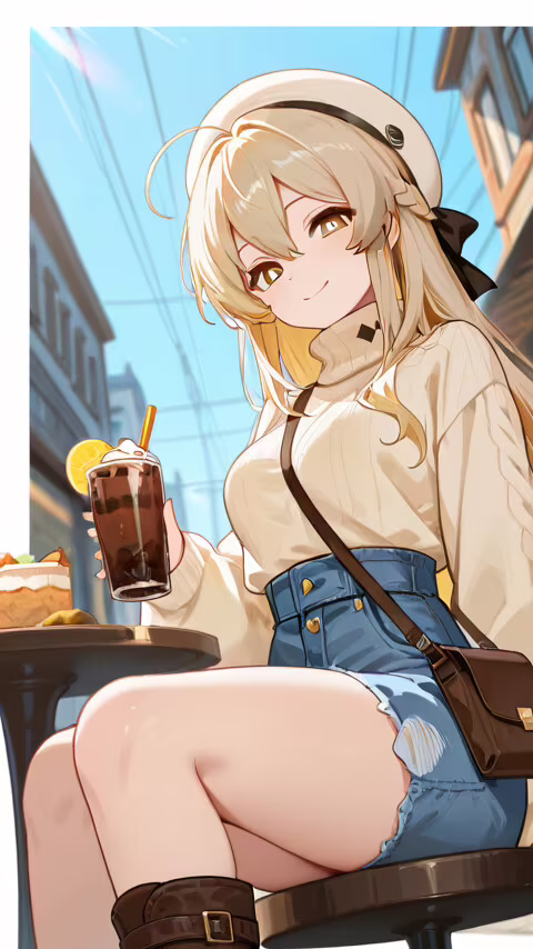 Люмин из игры Genshin Impact — красивая аниме-девушка с длинными светлыми волосами,... Huawei Ascend Y600