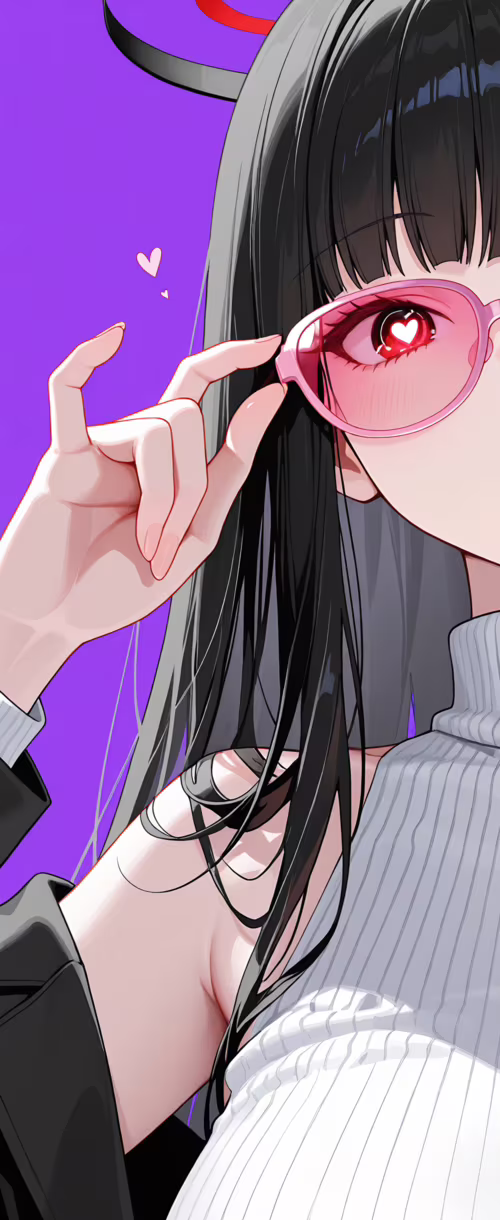 Аниме-персонаж, девушка с длинными черными волосами, изображена в виде Рио Цукацуки... Samsung Galaxy Z Flip 5G