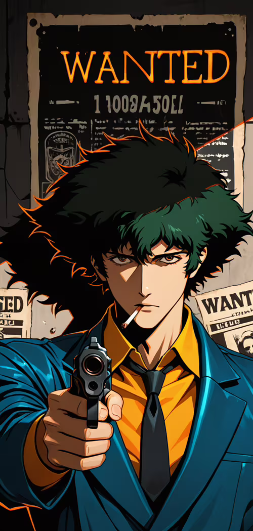 Иллюстрация в стиле аниме, изображающая Спайка Шпигеля из мультсериала «Ковбой Бибоп»,... UmiDigi Umidigi A3 Pro