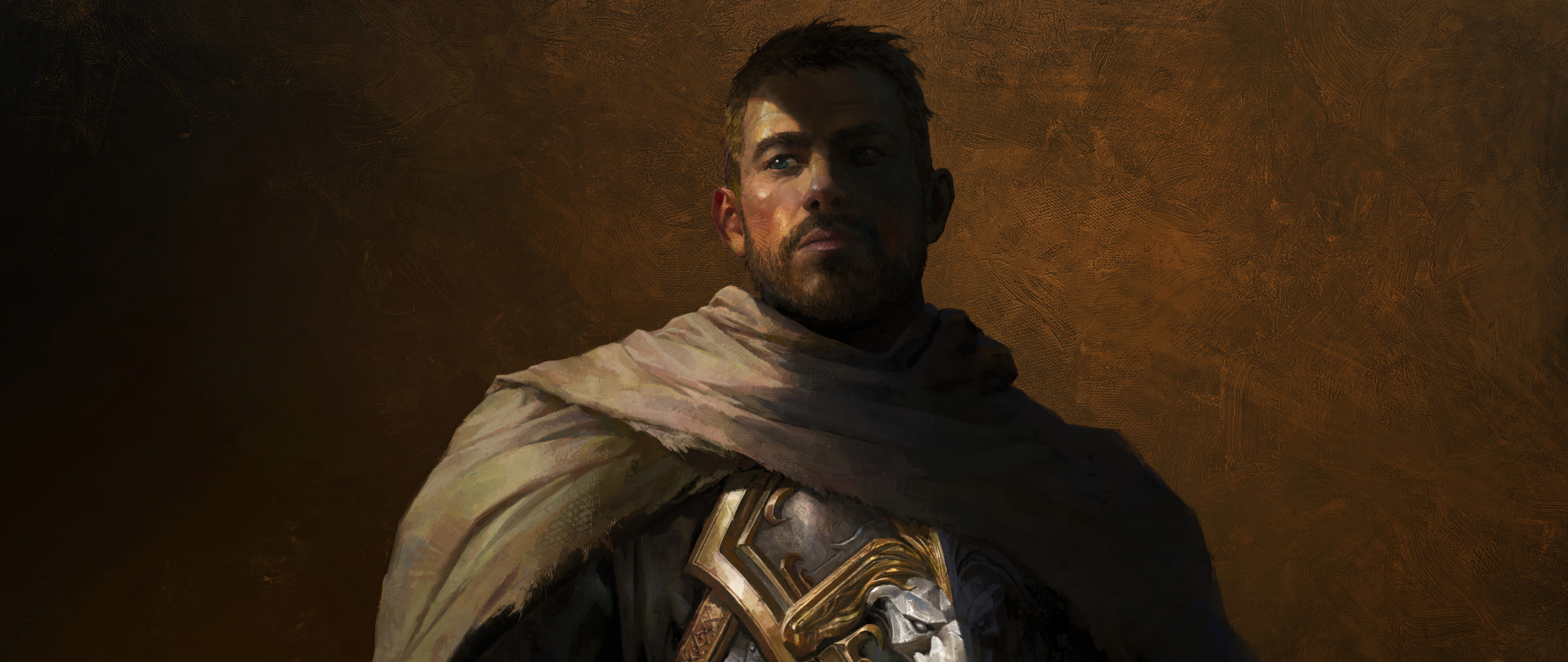 Андуин Вринн из игры World of Warcraft: The War Within, облачённый в величественные доспехи.