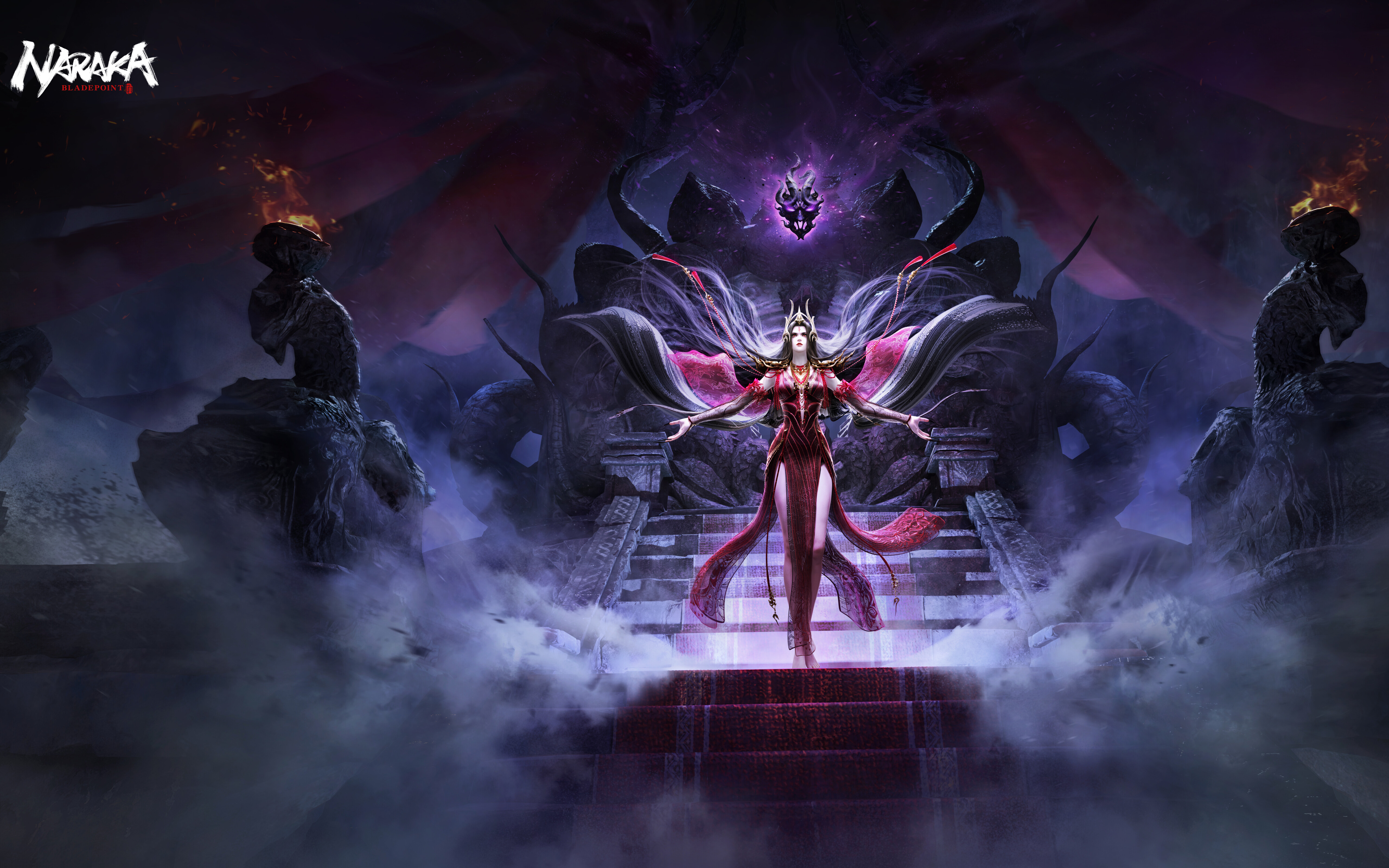 Загадочный персонаж-ведьма, созданный под впечатлением от видеоигры Naraka: Bladepoint, с мрачной фэнтезийной эстетикой и мистической энергией.