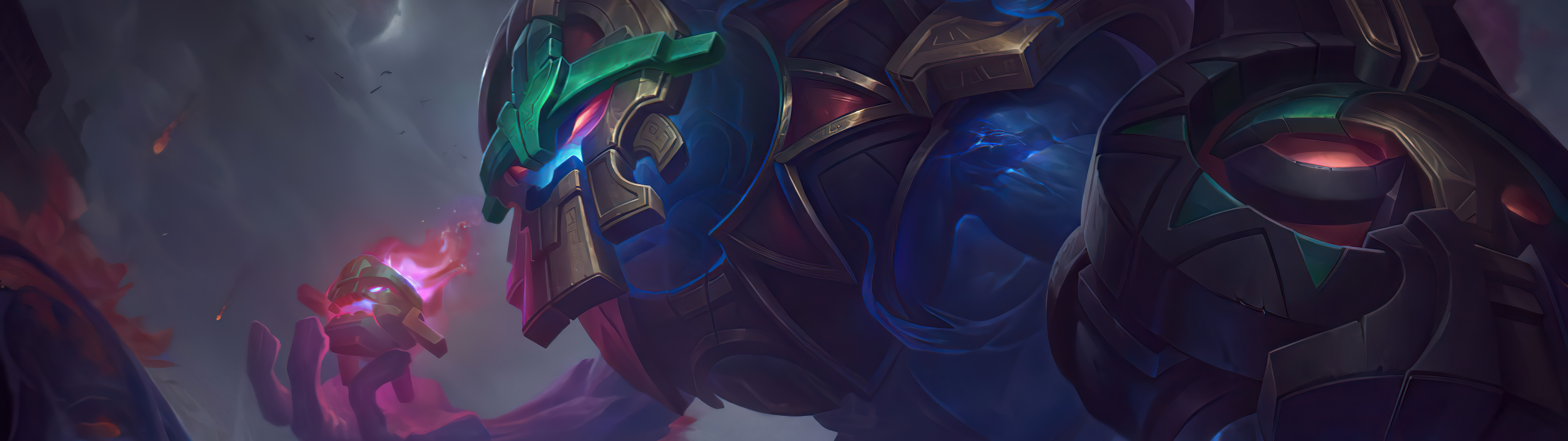 Маокай, могущественный древовидный монстр из игры League of Legends, возвышается среди древних корней и лесной листвы.