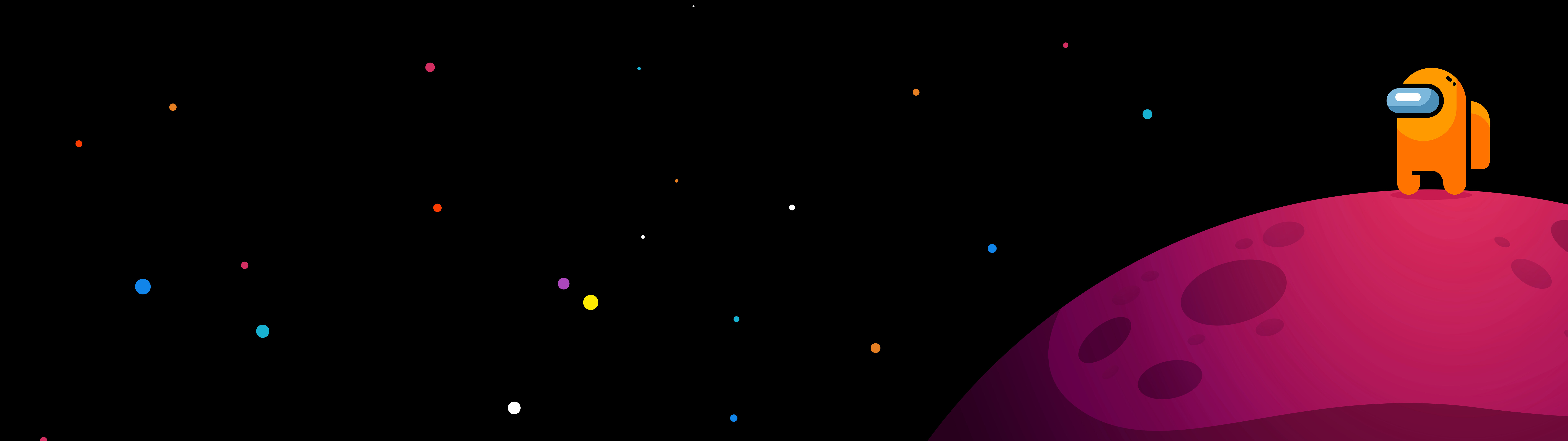 Яркий персонаж-член экипажа из видеоигры Among Us.