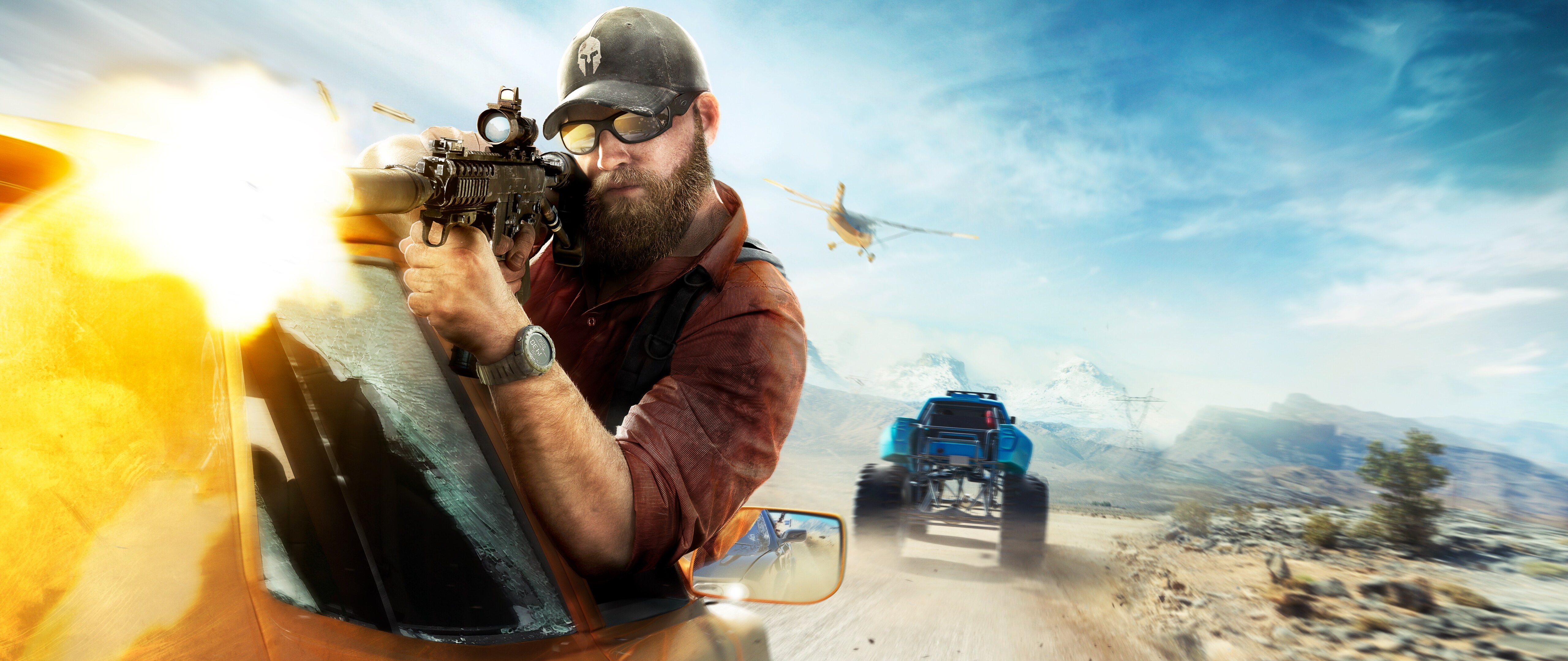 Высококвалифицированный оперативник из отряда «Призраки» из игры Tom Clancy’s Ghost Recon Wildlands, одетый в полную тактическую экипировку и вооружённый штурмовой винтовкой.