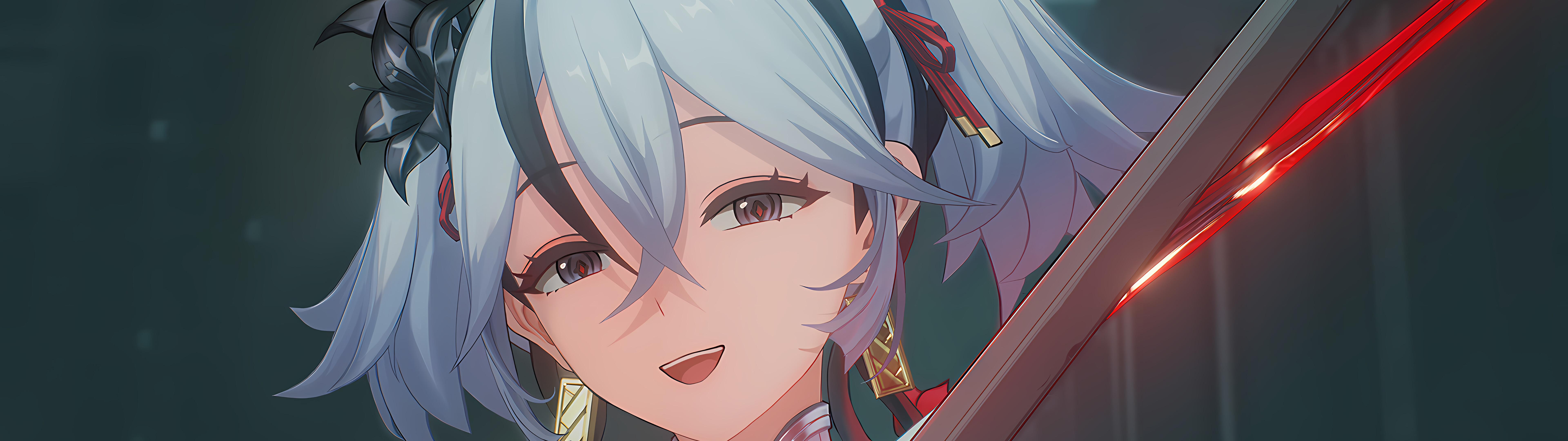 Подробная иллюстрация персонажа Камелии из видеоигры Wuthering Waves.