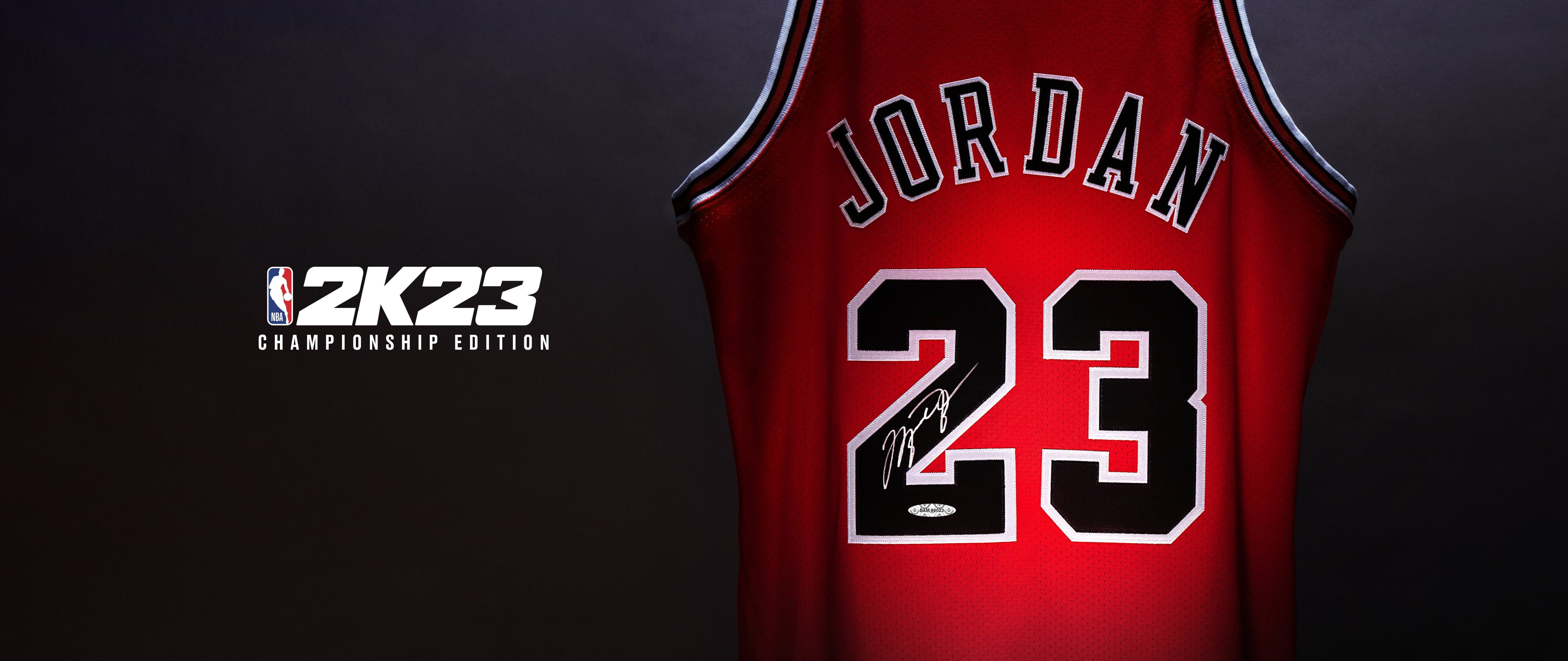 Крупный план профессионального баскетболиста, выполненный в стиле компьютерной игры NBA 2K23.